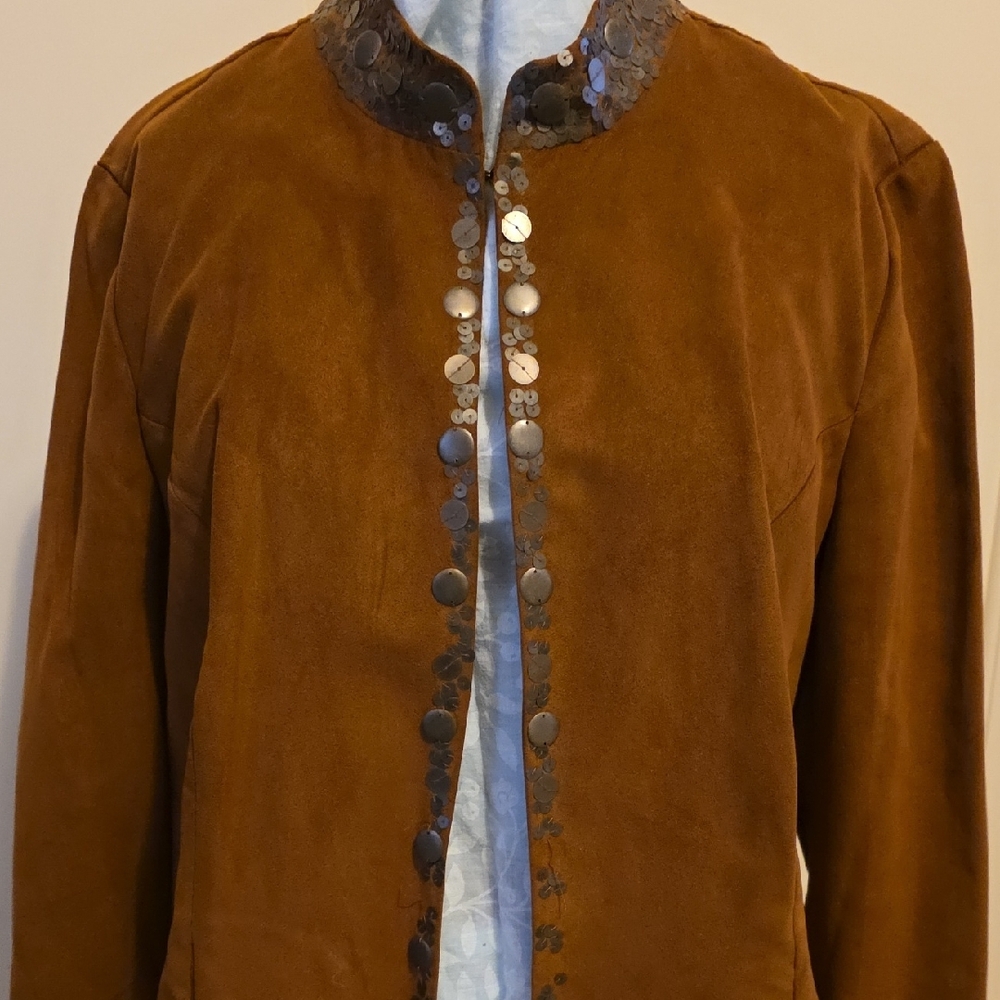 Charter Club Brown Jacket with Decorative Trim [2/$15] - Picture 6 of 7